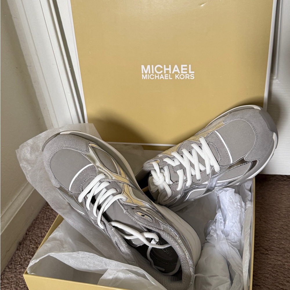 Michael Kors Silver Sneakers 🩶